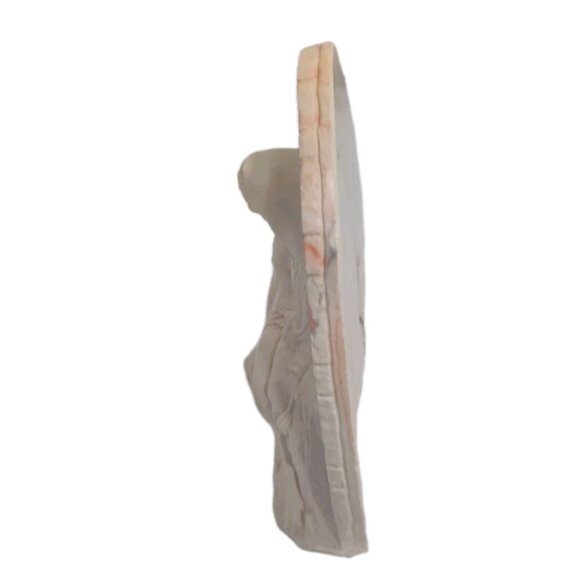 OOAK Mother Mary And Jesus Ceramic Plaque MCM 3D Marble-Like Pieta Figure 8x7" - Picture 12 of 16